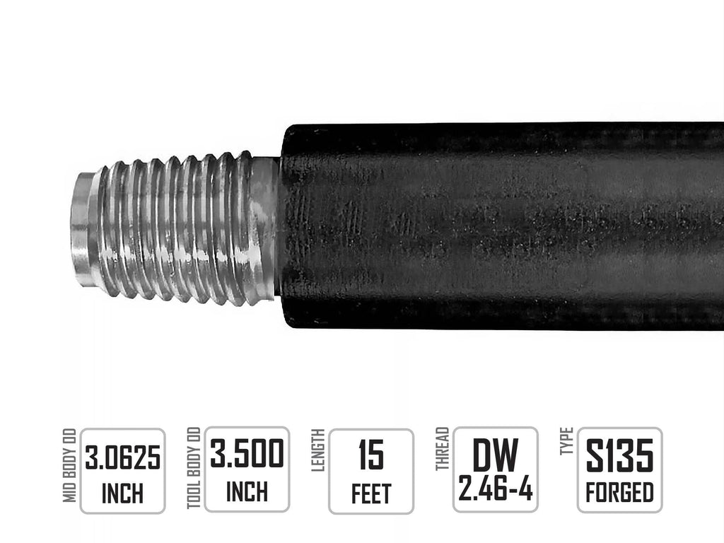 Ditch Witch JT60 Compatible Drill Pipe 15ft DW 2.46-4 — PilotTrack